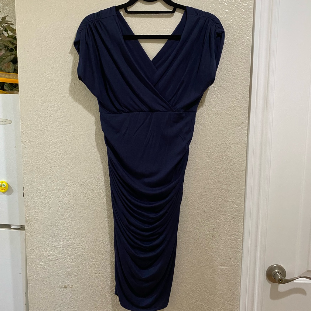 Nwt New Blue Alex & Harry Penelope Dress With Ruching On Sides